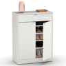 Briebe Domus Sapateira Organizador de Corredor, Móvel Auxiliar Estreito para Sapatos, 2 Portas, Gaveta 101x75x36 cm, , Branco