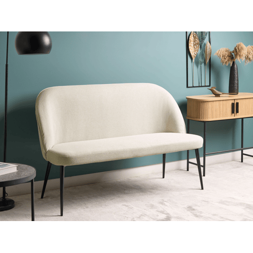 Banco estofado OSBY Tecido Creme claro 2 lugares