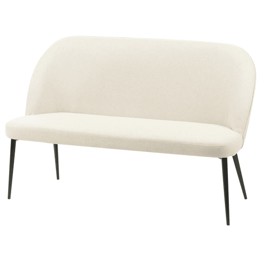 Banco estofado OSBY Tecido Creme claro 2 lugares