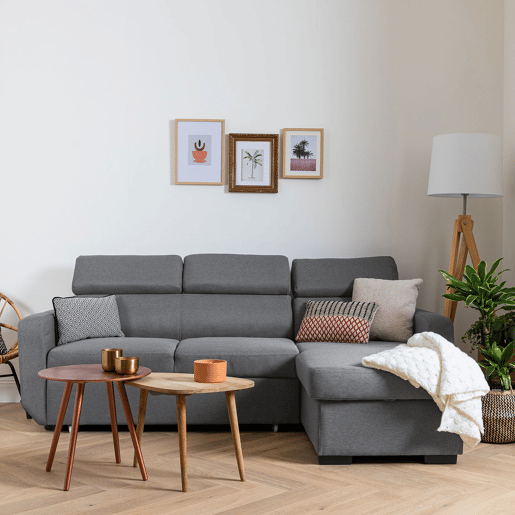 Sofá convertible WARREN 3 plazas gris