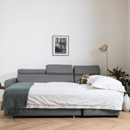 Sofá convertible WARREN 3 plazas gris
