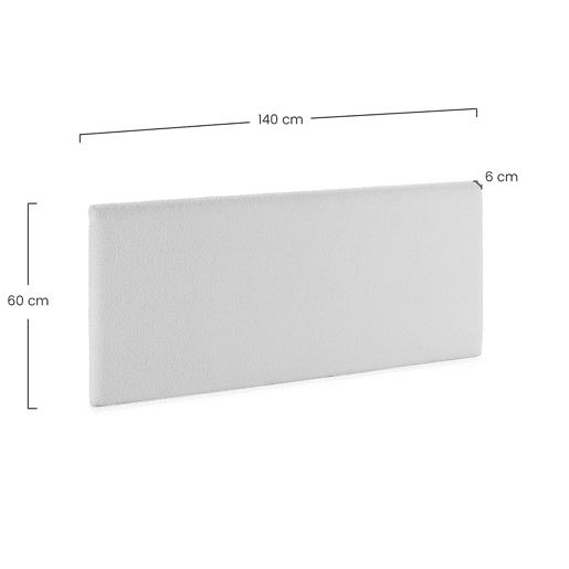 Cabeceira Niebla 140x60 cm Tecido ovelha bege