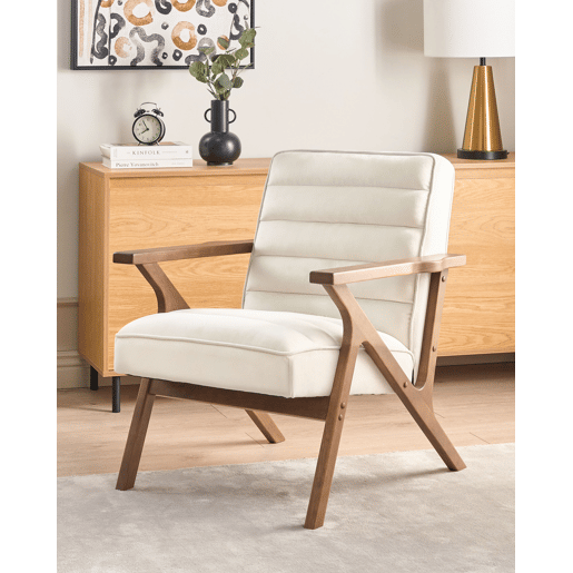 Poltrona KISA Veludo Branco creme Poltrona KISA Veludo Branco creme