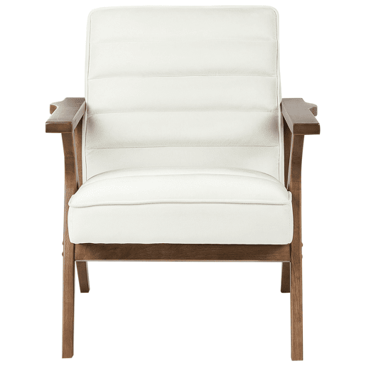 Poltrona KISA Veludo Branco creme Poltrona KISA Veludo Branco creme