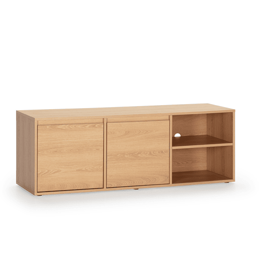 Móvel TV Tori 2 portas, cor carvalho, 130 cm