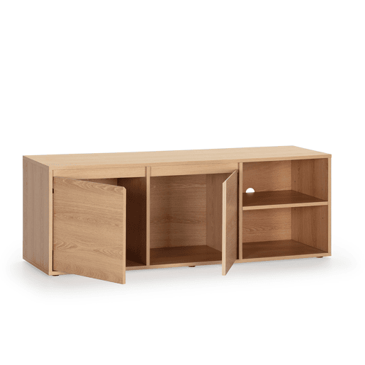 Móvel TV Tori 2 portas, cor carvalho, 130 cm