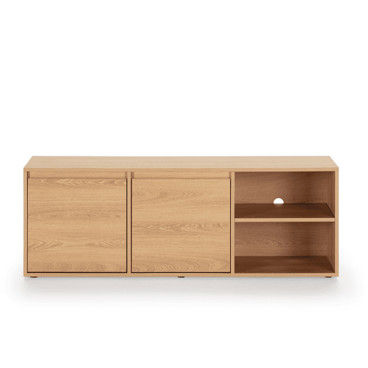 Móvel TV Tori 2 portas, cor carvalho, 130 cm