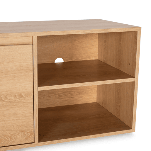 Móvel TV Tori 2 portas, cor carvalho, 130 cm