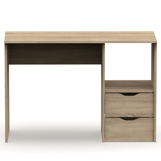 Briebe Prakt Escrivaninha, Mesa de Computador 76x115x50cm, 2 Gavetas, Escritório, Quarto Juvenil, , Madeira