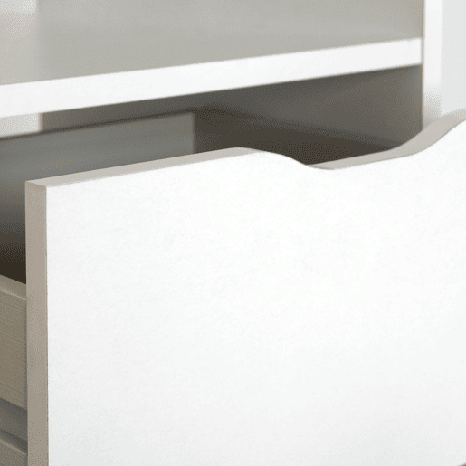 Briebe Prakt Escrivaninha, Mesa de Computador 76x115x50cm, 2 Gavetas, Escritório, Quarto Juvenil, , Branco