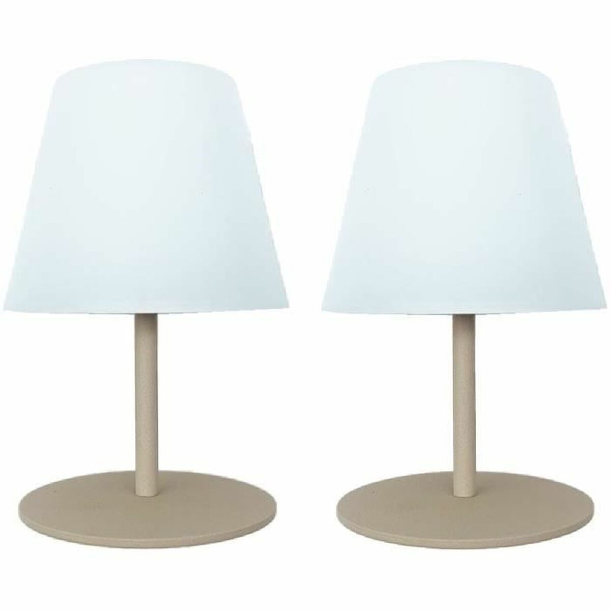 Lámpara de mesa lumisky e27 marrón claro