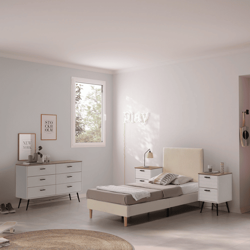 Cabeceira Niebla 90x60 cm Tecido ovelha bege Cabeceira Niebla 90x60 cm Tecido ovelha bege