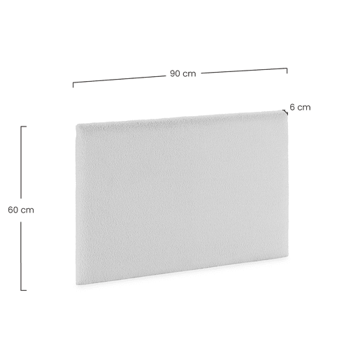 Cabeceira Niebla 90x60 cm Tecido ovelha bege Cabeceira Niebla 90x60 cm Tecido ovelha bege