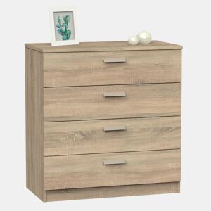 Briebe Nova Cômoda de Quarto, Sinfonier 4 Gavetas, 78x74x40 cm, Quarto Casal, Juvenil, Infantil, , Madeira