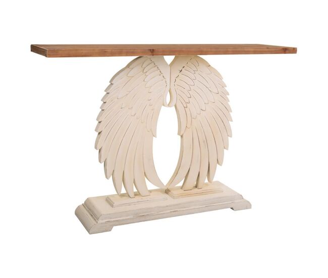Recibidor de madera tallada 150x40x101h cm.