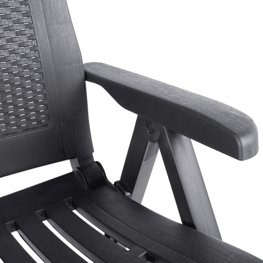 vidaXL Cadeiras de jardim reclináveis 2 pcs plástico antracite