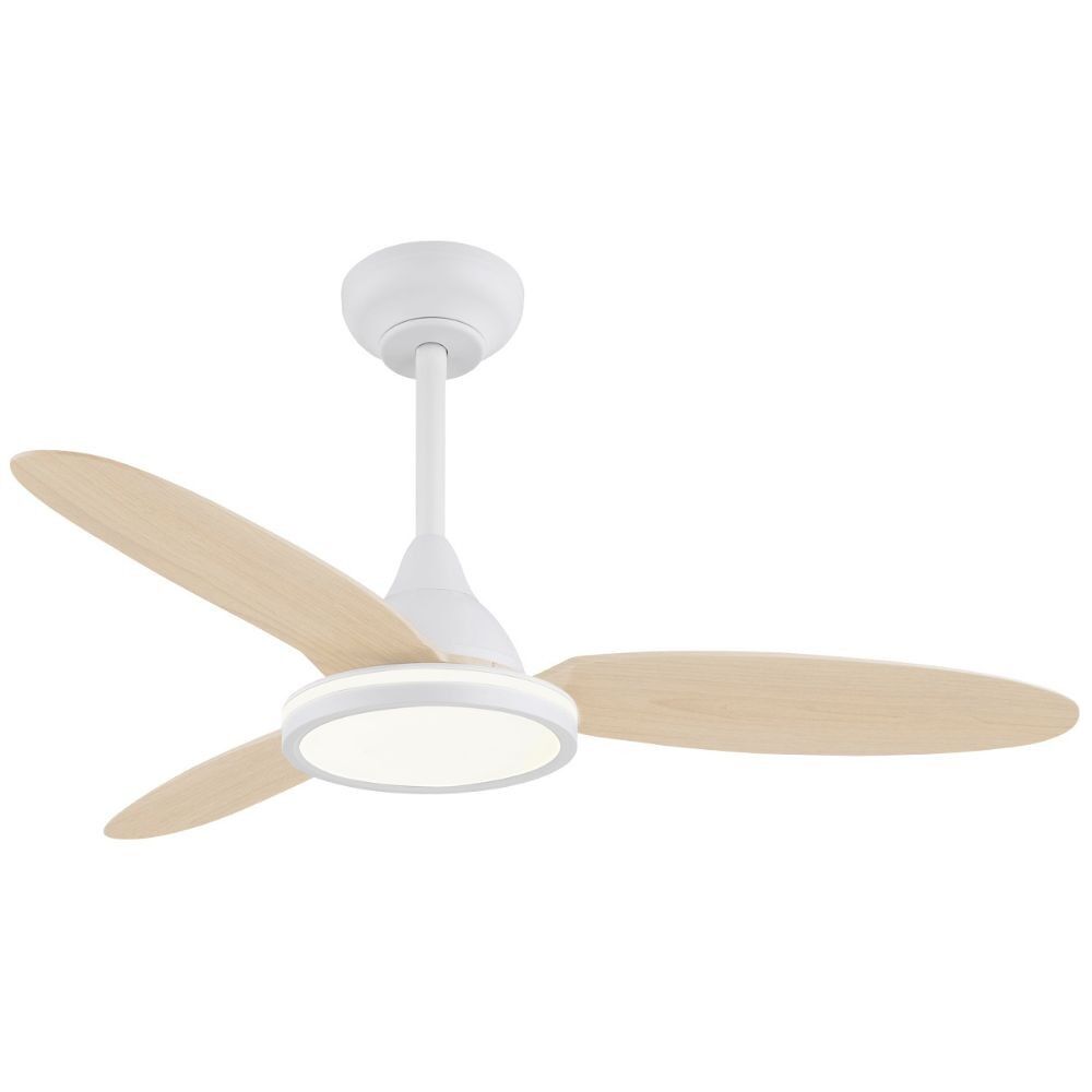 Ventilador De Techo Dc Mahon Blanco 107cm Led Cct Regulable Control Remoto Con Temporizado