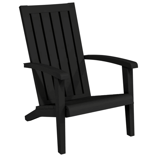 vidaXL Cadeira de jardim Adirondack polipropileno preto