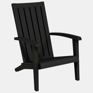 vidaXL Cadeira de jardim Adirondack polipropileno preto