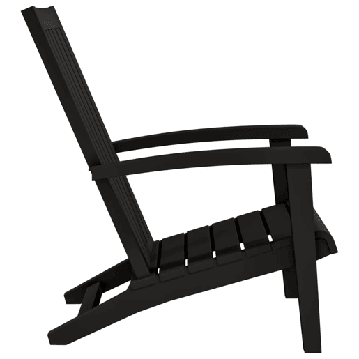vidaXL Cadeira de jardim Adirondack polipropileno preto