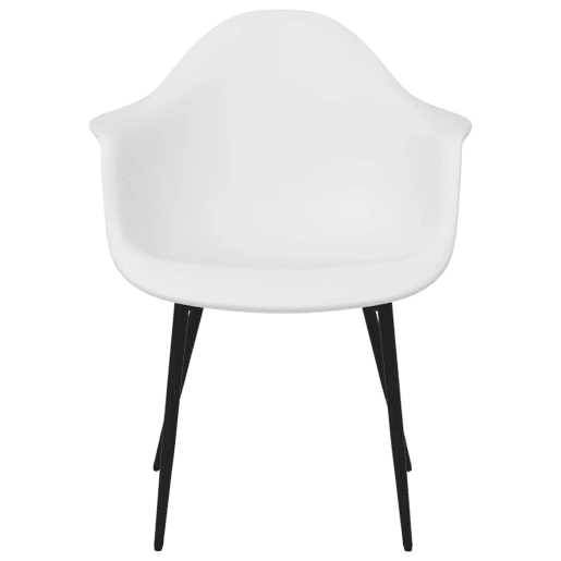 vidaXL Cadeiras de jantar 2 pcs PP branco vidaXL Cadeiras de jantar 2 pcs PP branco