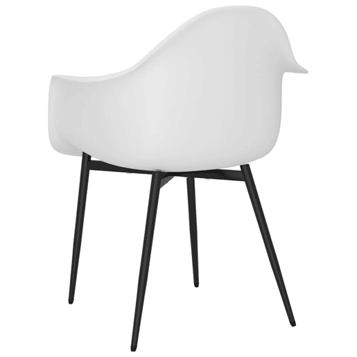 vidaXL Cadeiras de jantar 2 pcs PP branco vidaXL Cadeiras de jantar 2 pcs PP branco
