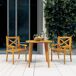 Juego de comedor de jardín 3 piezas madera maciza de acacia Juego de comedor de jardín 3 piezas madera maciza de acacia Marrón