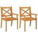 Juego de comedor de jardín 3 piezas madera maciza de acacia Juego de comedor de jardín 3 piezas madera maciza de acacia Marrón