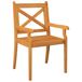 Juego de comedor de jardín 3 piezas madera maciza de acacia Juego de comedor de jardín 3 piezas madera maciza de acacia Marrón