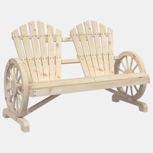 vidaXL Cadeira de jardim Adirondack 2 lugares madeira de abeto maciça