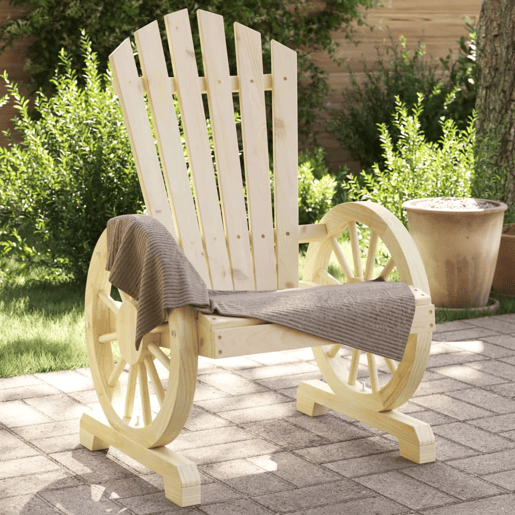 vidaXL Cadeiras Adirondack para jardim 4 pcs madeira de abeto maciça vidaXL Cadeiras Adirondack para jardim 4 pcs madeira de abeto maciça