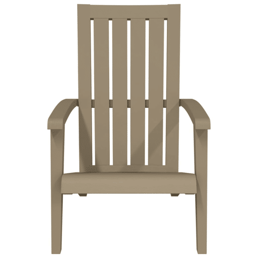 vidaXL Cadeira de jardim Adirondack polipropileno castanho-claro vidaXL Cadeira de jardim Adirondack polipropileno castanho-claro