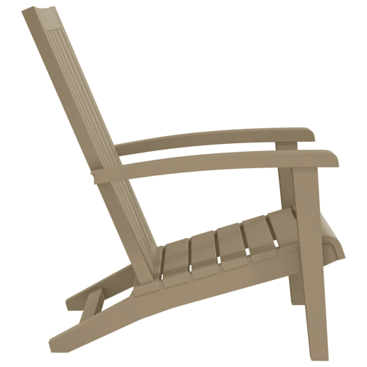 vidaXL Cadeira de jardim Adirondack polipropileno castanho-claro vidaXL Cadeira de jardim Adirondack polipropileno castanho-claro