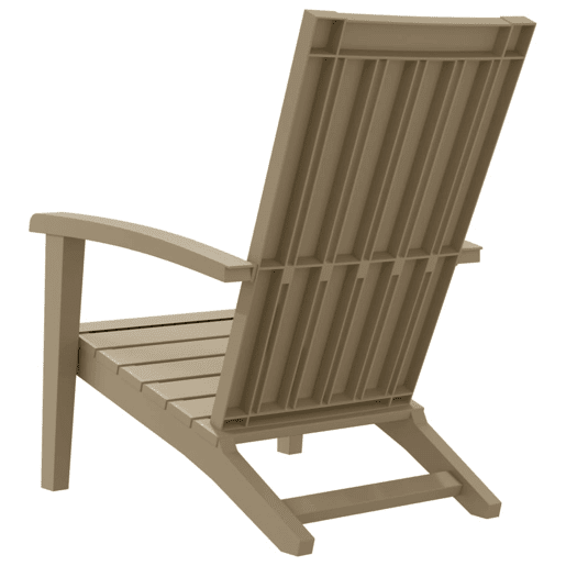 vidaXL Cadeira de jardim Adirondack polipropileno castanho-claro vidaXL Cadeira de jardim Adirondack polipropileno castanho-claro