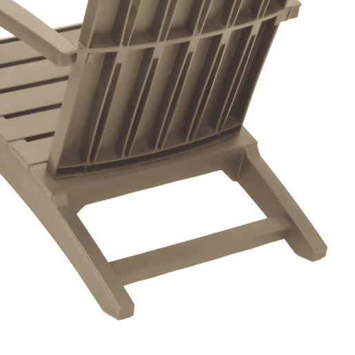 vidaXL Cadeira de jardim Adirondack polipropileno castanho-claro vidaXL Cadeira de jardim Adirondack polipropileno castanho-claro