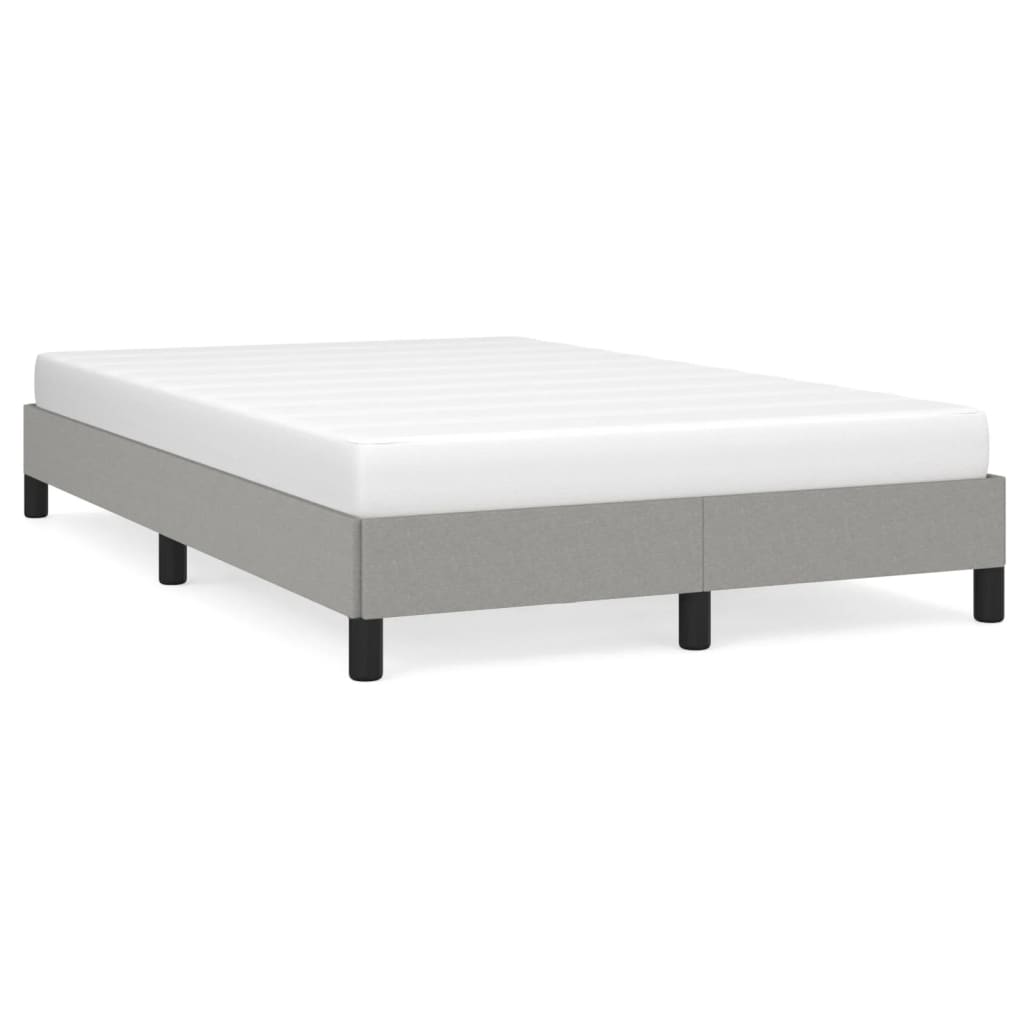Estructura de cama de tela gris claro 120x200 cm