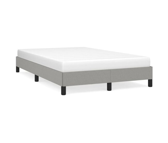 Estructura de cama de tela gris claro 120x200 cm