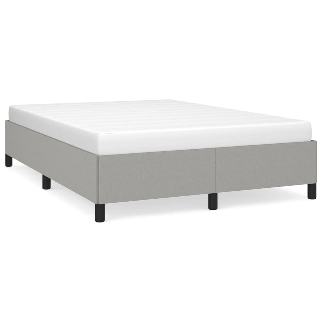 estructura de cama de tela gris claro 140x200 cm