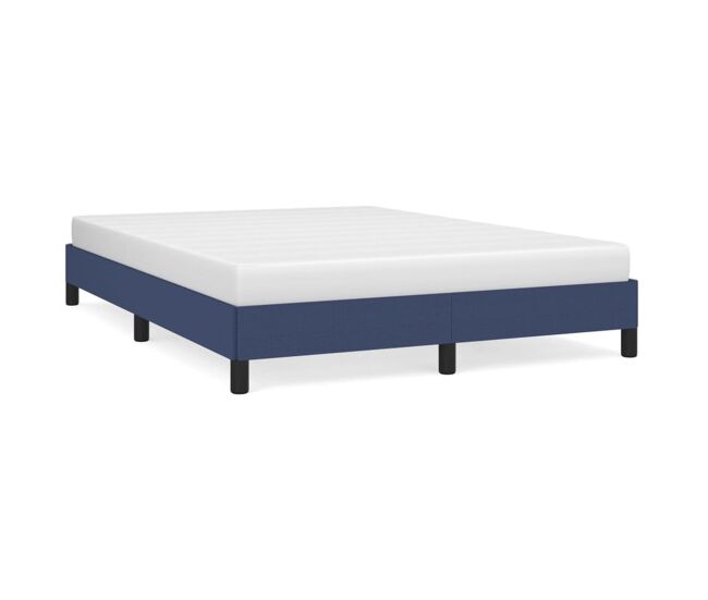Estructura de cama de tela azul 140x190 cm