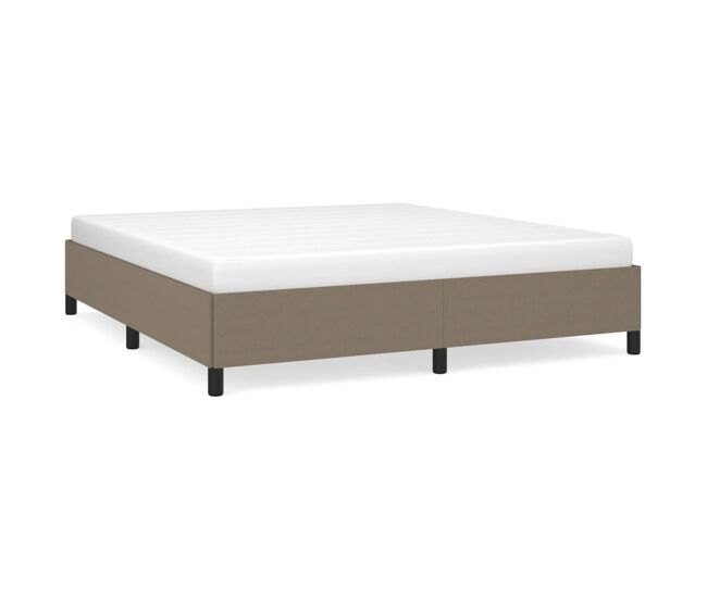 Estructura de cama de tela gris taupe 160x200 cm