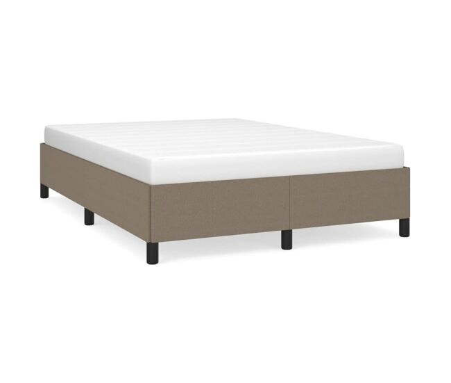 Estructura de cama de tela gris taupe 140x200 cm