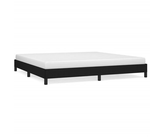 Estructura de cama tela gris claro 200x200 cm