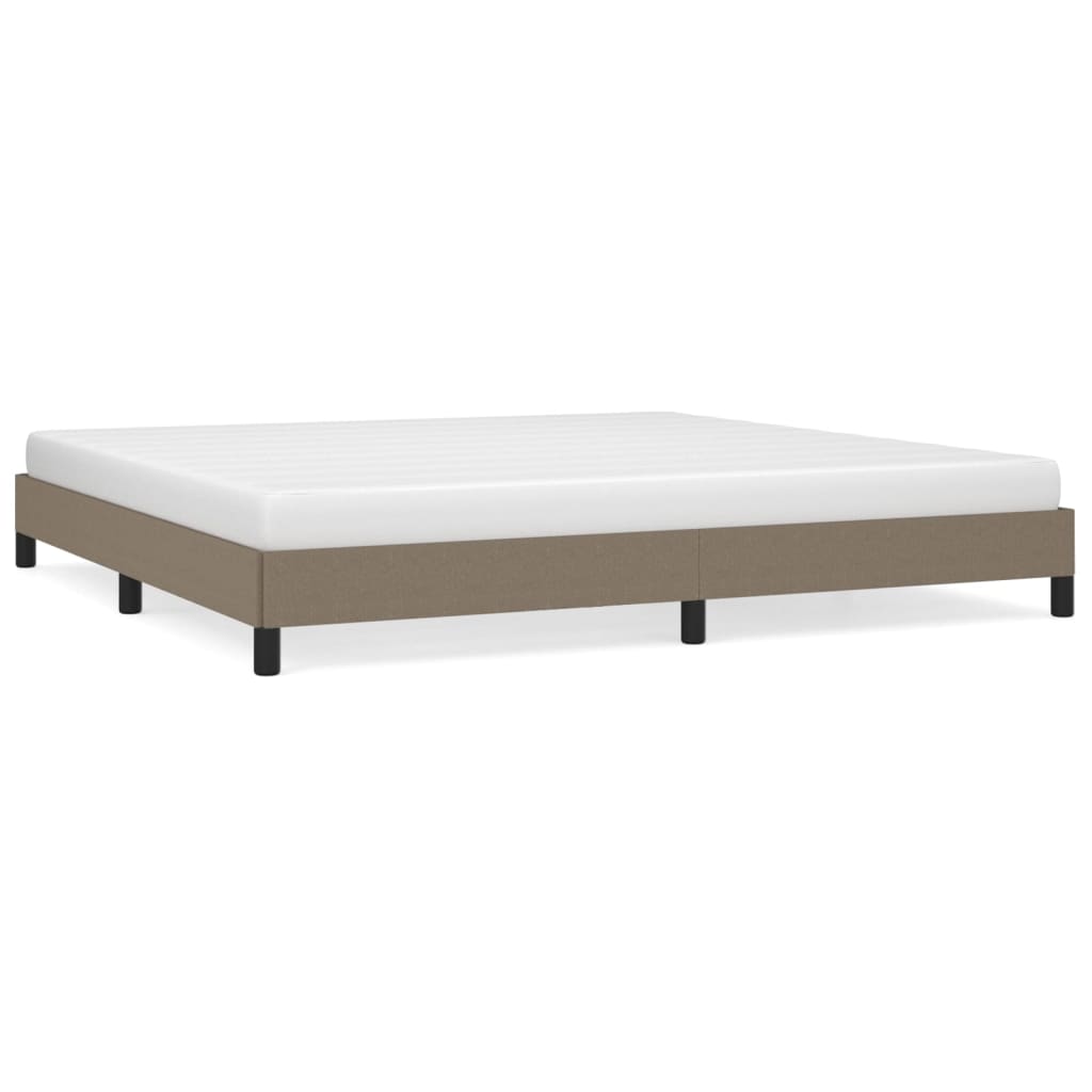 Estructura de cama de tela gris taupe 200x200 cm