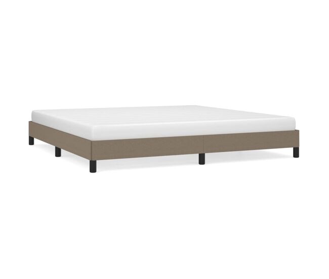 Estructura de cama de tela gris taupe 200x200 cm