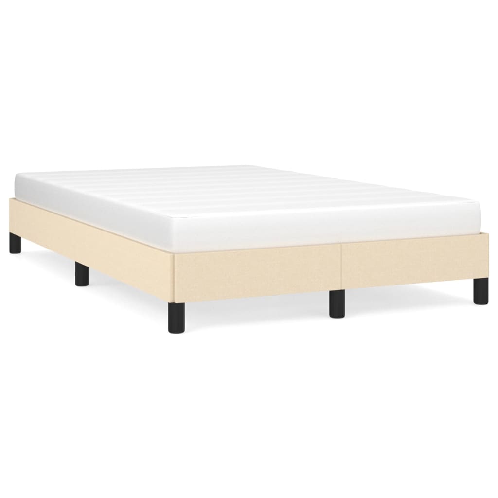 Estructura de cama de tela color crema 120x200 cm