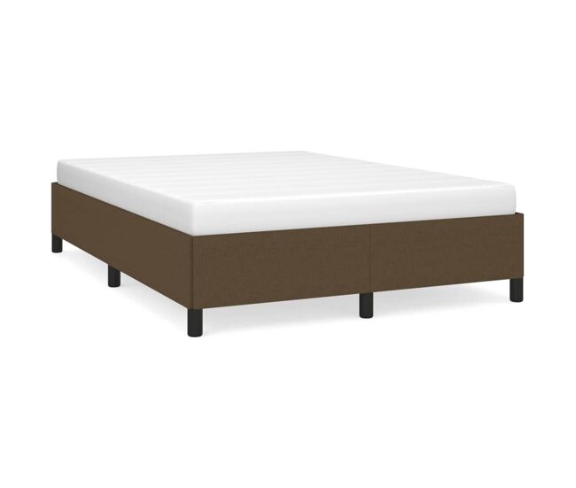 Estructura de cama de tela marrón 140x200 cm