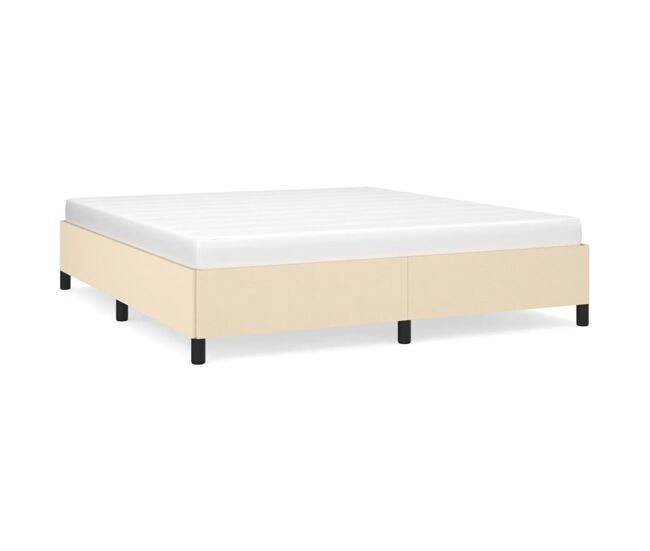 Estructura de cama tela color crema 180x200 cm
