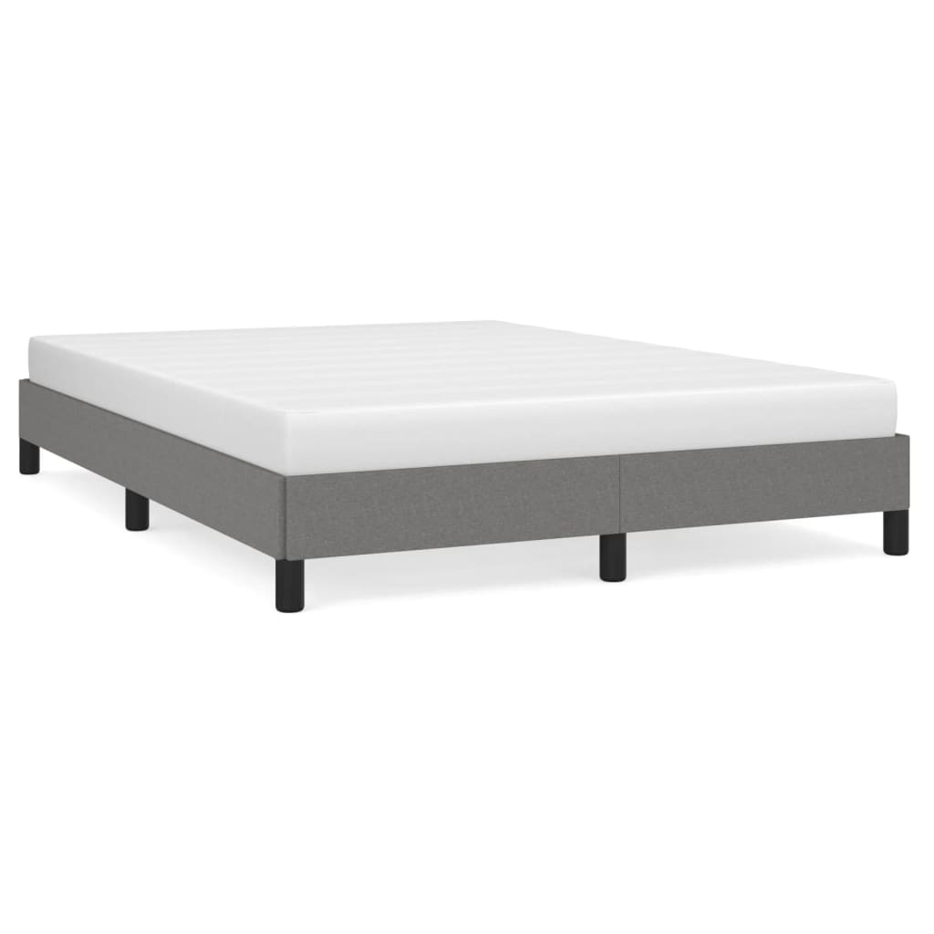 Estructura de cama de tela gris oscuro 140x200 cm
