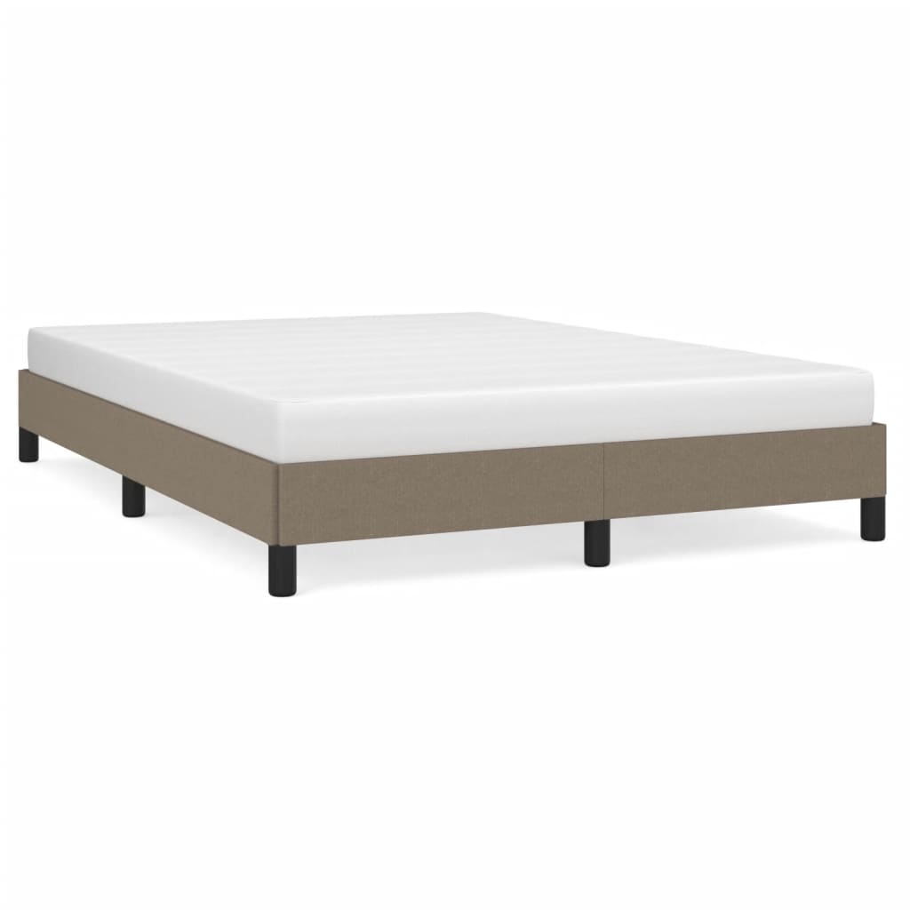 estructura de cama de tela gris taupe 140x190 cm