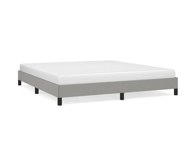 Estructura de cama gris claro tela 180x200 cm